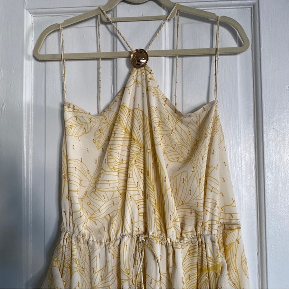 NWOT Alexis Asia Yellow Floral Ruffle Halter Mini Dress in Golden Palms Small - Picture 8 of 10